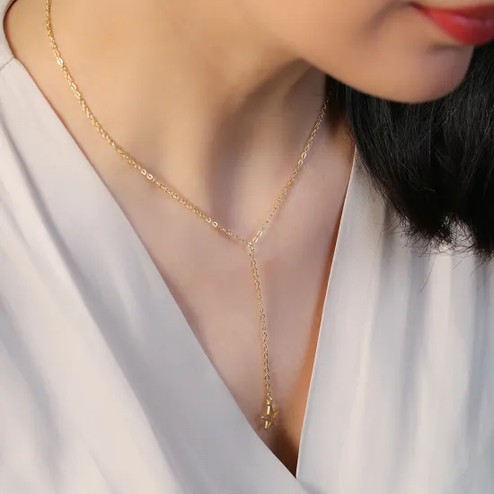 Popular Star Y 925 Sterling Silver Necklace