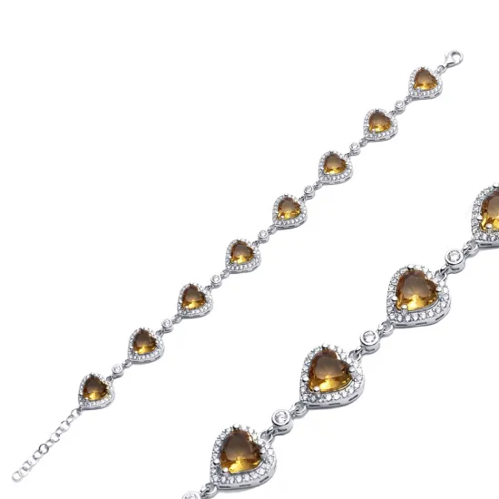 Heart Cluster Zultanite 925 Sterling Silver Bracelet