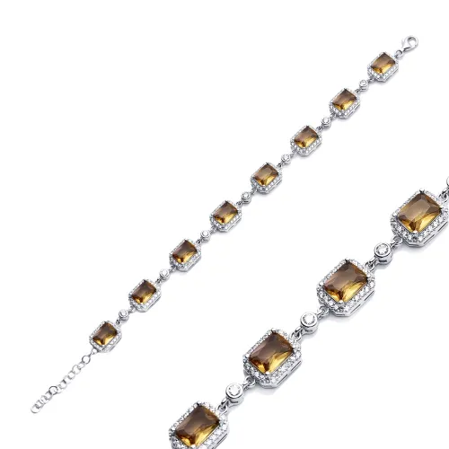 Baguette Cluster Zultanite 925 Sterling Silver Bracelet
