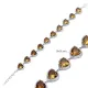 14 X 14mm Heart Cluster Zultanite 925 Silver Bracelet