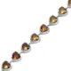 14 X 14mm Heart Cluster Zultanite 925 Silver Bracelet