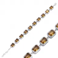 11x14 mm Baguette Cluster Zultanite Bracelet