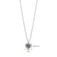 10 mm Heart Zultanite CZ Silver Charm Necklace 10 mm Heart Zultanite CZ Silver Charm Necklace