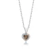 10 mm Heart Zultanite CZ Silver Charm Necklace 10 mm Heart Zultanite CZ Silver Charm Necklace