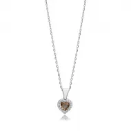 10 mm Heart Zultanite CZ Silver Charm Necklace