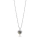 10 mm Heart Zultanite CZ Silver Charm Necklace 10 mm Heart Zultanite CZ Silver Charm Necklace