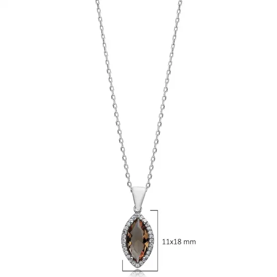 Marquise Zultanite CZ 925 Sterling Silver Necklace Marquise Zultanite CZ 925 Sterling Silver Necklace