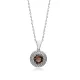 Round Zultanite Double CZ 925 Sterling Silver Necklace - Sade 925 Silver Jewelry