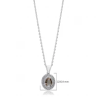 Oval Zultanite Double CZ 925 Sterling Silver Necklace