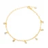 Shaker Clear CZ Mirror Chain Women 925 Silver Anklet