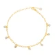 Shaker Clear CZ Mirror Chain Women 925 Silver Anklet Shaker Clear CZ Mirror Chain Women 925 Silver Anklet