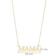 Mama Word Plain 925 Sterling Silver Necklace