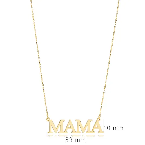 Mama Word Plain 925 Sterling Silver Necklace