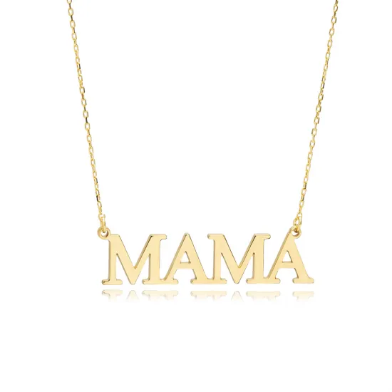 Mama Word Plain 925 Sterling Silver Necklace Mama Word Plain 925 Sterling Silver Necklace