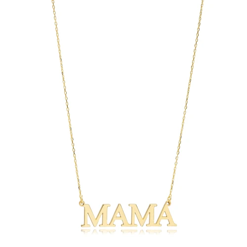 Mama Word Plain 925 Sterling Silver Necklace