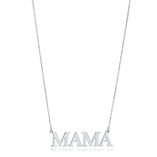 Mama Word Plain 925 Sterling Silver Necklace Mama Word Plain 925 Sterling Silver Necklace