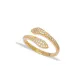 Two Head CZ Snake Adjustable 925 Sterling Silver Ring