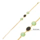 Oval Shape Quartz Stones Gold Bezel 925 Silver Bracelet - Sade 925 Silver Jewelry