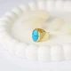 Turquoise Adjustable Sterling Silver Ring - Sade 925 Silver Jewelry