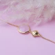 Pink Quartz Round Shell Gold Bezel 925 Silver Bracelet Pink Quartz Round Shell Gold Bezel 925 Silver Bracelet