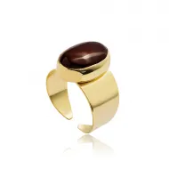 925 Red Agate Adjustable Ring Jewelry