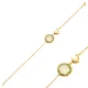 Olive Quartz Round Dolphin Gold Bezel Silver Bracelet Olive Quartz Round Dolphin Gold Bezel Silver Bracelet