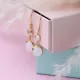 White Smoke Quartz Oval Gold Bezel 925 Silver Earrings