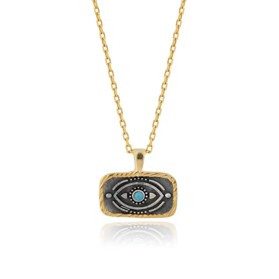 Ancient Evil Eye Design 925 Charm Necklace Ancient Evil Eye Design 925 Charm Necklace