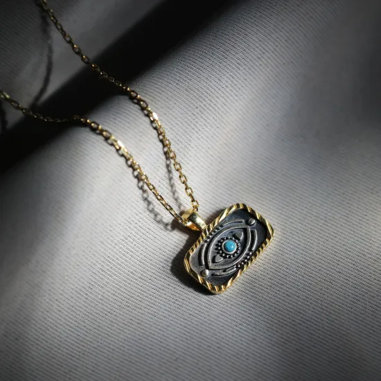 Ancient Evil Eye Design 925 Charm Necklace Ancient Evil Eye Design 925 Charm Necklace