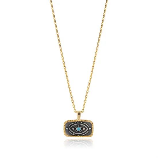 Ancient Evil Eye Design 925 Charm Necklace Ancient Evil Eye Design 925 Charm Necklace