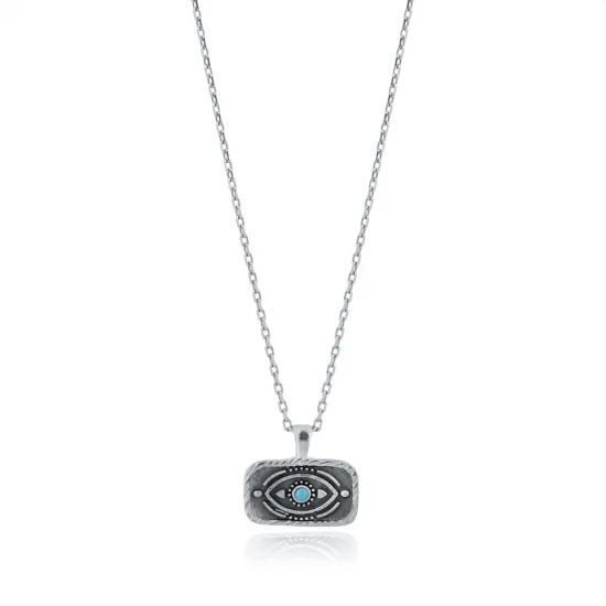 Ancient Evil Eye Design 925 Charm Necklace Ancient Evil Eye Design 925 Charm Necklace