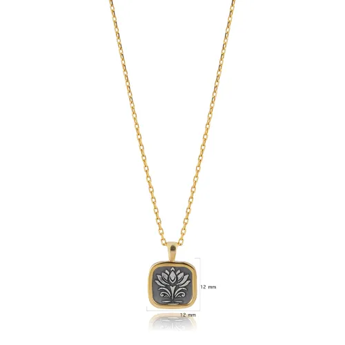 Egyptian Lotus Design 925 Charm Necklace Egyptian Lotus Design 925 Charm Necklace
