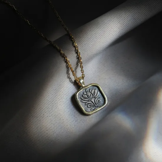 Egyptian Lotus 925 Sterling Silver Necklace Egyptian Lotus 925 Sterling Silver Necklace