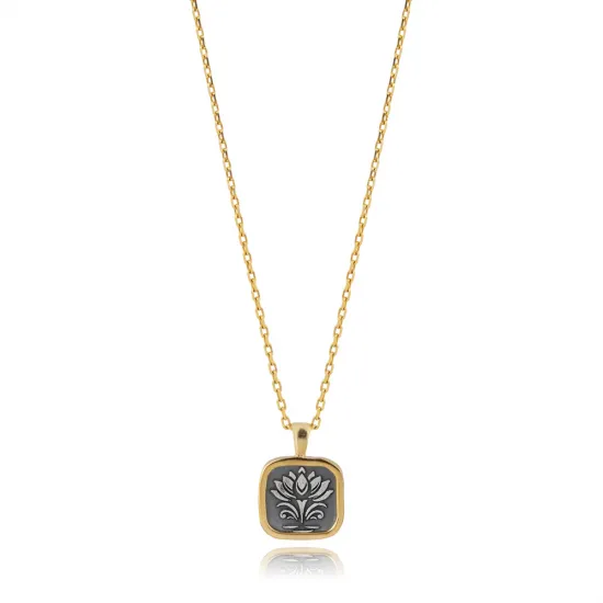Egyptian Lotus 925 Sterling Silver Necklace Egyptian Lotus 925 Sterling Silver Necklace