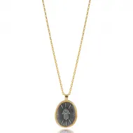 Ancient Hamsa 925 Sterling Silver Necklace