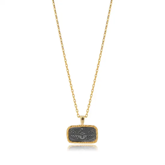 Scarabaeus Sacer 925 Sterling Silver Necklace