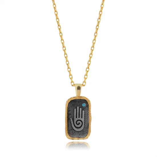 Hopi Hand Evil Eye 925 Sterling Silver Necklace Hopi Hand Evil Eye 925 Sterling Silver Necklace