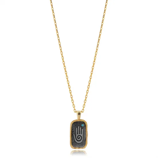 Hopi Hand Evil Eye 925 Sterling Silver Necklace Hopi Hand Evil Eye 925 Sterling Silver Necklace