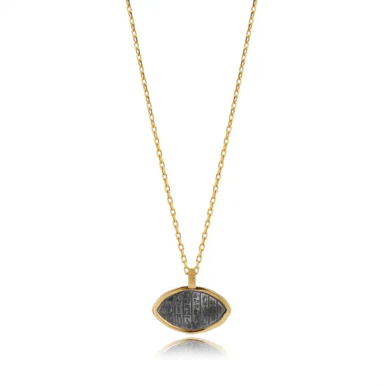 Egyptian Hieroglyphs Design Charm Necklace Egyptian Hieroglyphs Design Charm Necklace