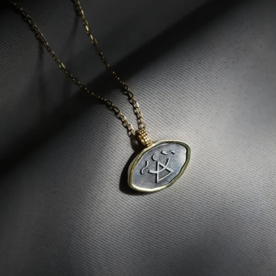 Goddess Symbol 925 Sterling Silver Necklace