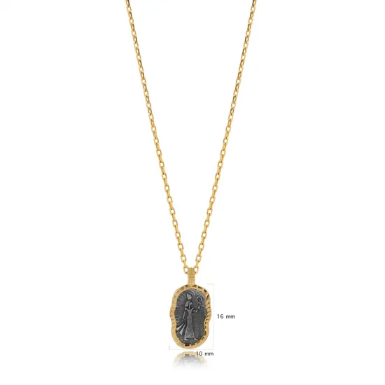 Cleopatra Design 925 Silver Jewelry Charm Necklace