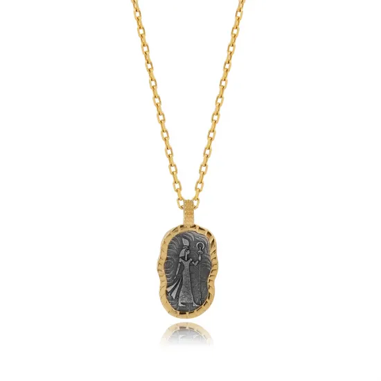 Cleopatra Design 925 Silver Jewelry Charm Necklace