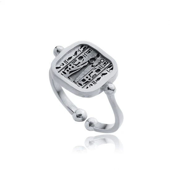 Nefertiti Adjustable 925 Sterling Silver Ring | 925 Sterling Silver Wholesale | Sade Silver Nefertiti Adjustable 925 Sterling Silver Ring - Sade 925 Silver Jewelry
