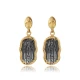 Anubis Symbol Cluster 925 Sterling Silver Earrings - Sade 925 Silver Jewelry