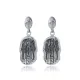 Anubis Symbol Cluster 925 Sterling Silver Earrings