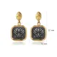 Egyptian Lotus Cluster 925 Sterling Silver Earrings