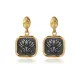 Egyptian Lotus Cluster 925 Sterling Silver Earrings