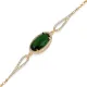 Oval Cut Emerald CZ Charm Bracelet Oval Cut Emerald CZ Charm Bracelet