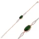 Oval Cut Emerald CZ Charm Bracelet Oval Cut Emerald CZ Charm Bracelet