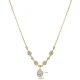 Oval And Drop CZ Shaker 925 Sterling Silver Necklace